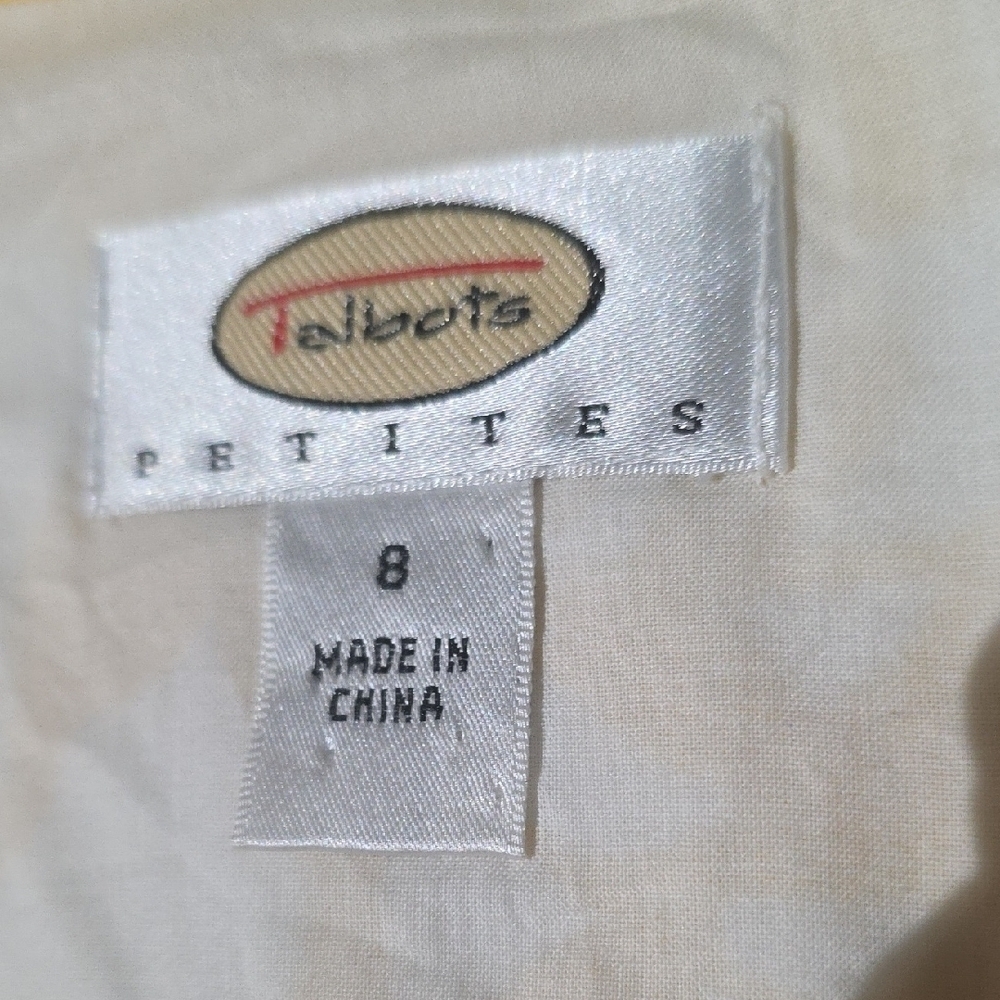 Talbots Yellow White Floral Dress Tropical Vacation Cruise Resortwear Size 8 - Picture 13 of 15